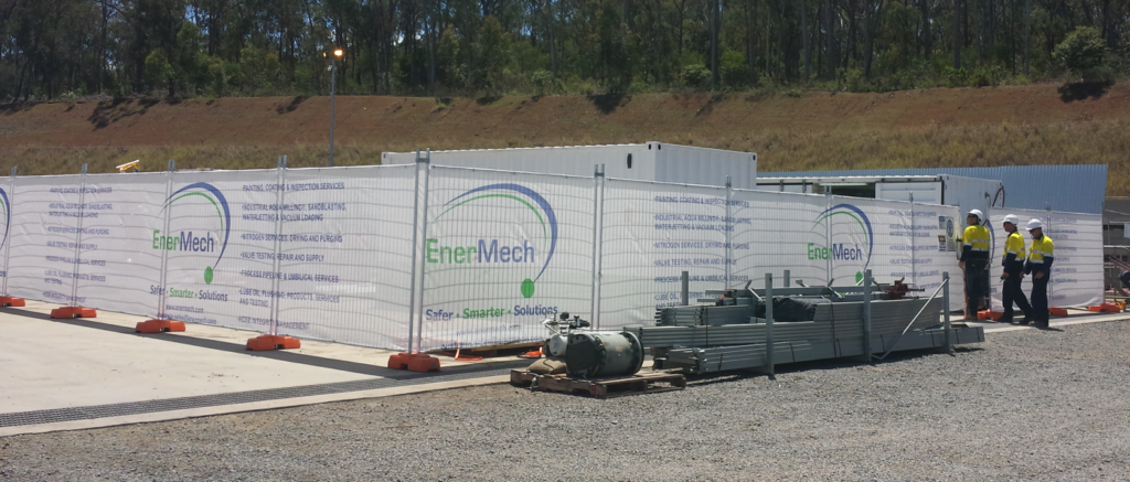Printed Shadecloth Screening | EnerMech Curtis Island Project